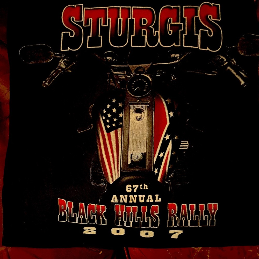 2007 67 th Annual BLACK HILLS RALLY MEN'S LONG SLEEVED STURGIS T-Shirt Lot 0051
